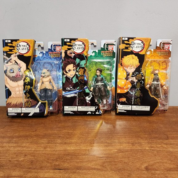 Demon Slayer Ultimate Legends Figure Bandai Tanjiro Inosuke Zenistu In Hand - Picture 2 of 8